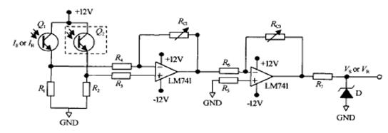 可燃冰光透过率检测系统光电转换电路原理图