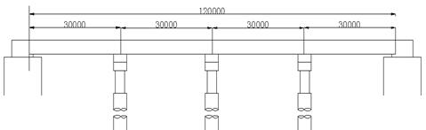 四跨预应力混凝土简支梁桥总体布置图