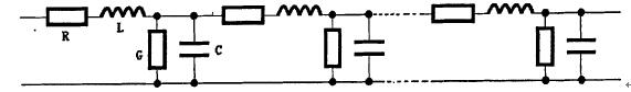 有耗传输线集总元件等效电路图