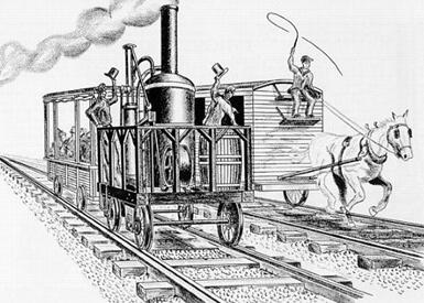 美国第一辆轨道车