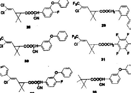 化合物28～33的结构