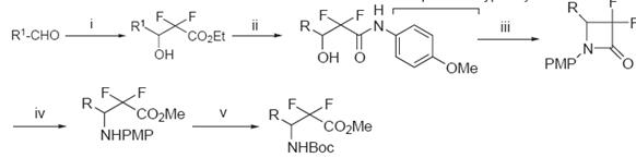 BrZnCF2CO2Et, THF