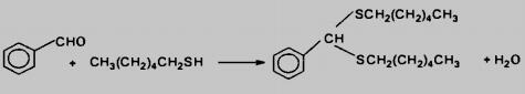 苯甲醛与正己硫醇缩醛反应