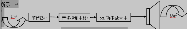 音频放大电路系统结构框图