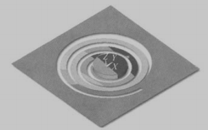阿基米德螺旋线的平面螺旋梁结构实物图