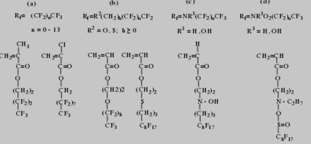 含氟烷基丙烯酸酯单体的结构示意图