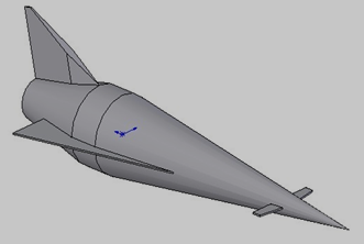 高超声速飞行器通用概念模型仿真模型外形结构图