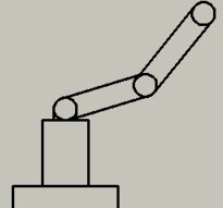 两自由度机械臂模型简图